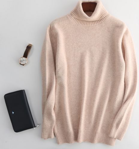 100% Cashmere Turtleneck Men Sweater 