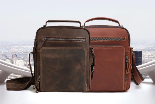 Genuine Leather Men's Vintage Messenger Bag