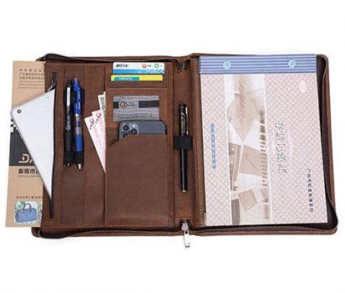 Leather Folder File Portfolio 