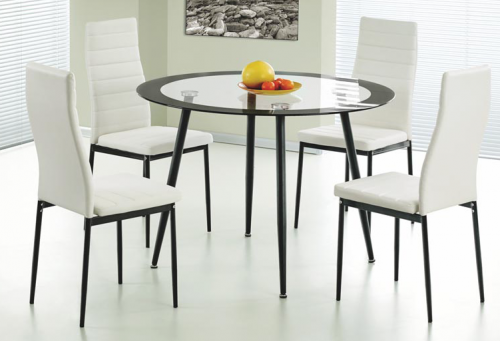 Acodia Glass Top + 4 PU Chairs